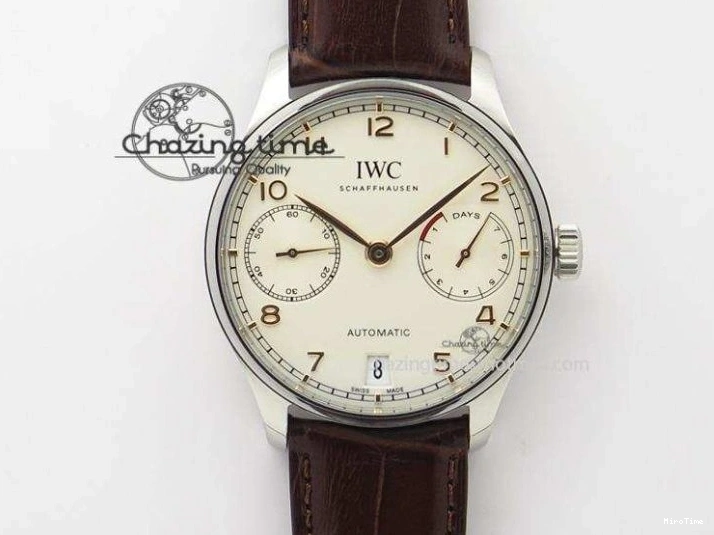 MIROTIME 0405 Bold Portuguese Real PR IW500704 ZF 1:1 Best Edition On Black Leather Strap A 7374